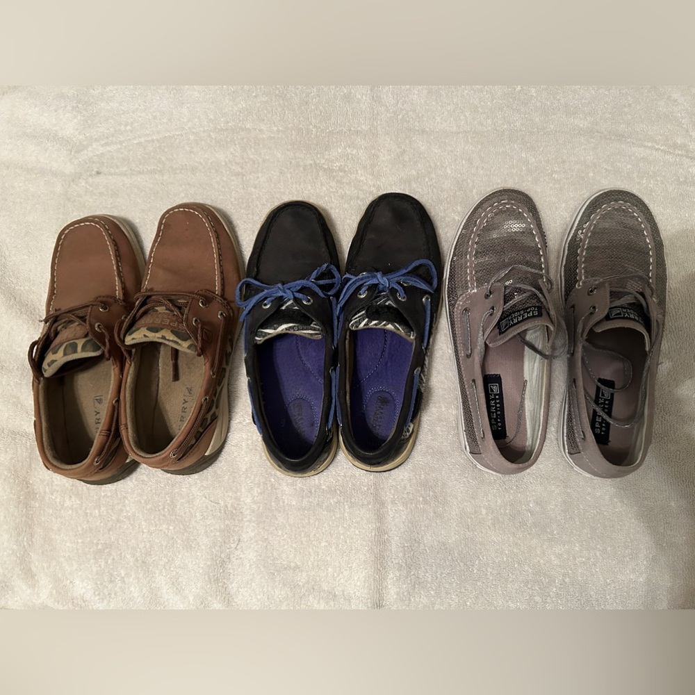 LOT OF 3 Women’s Sperry boat shoes all size 7